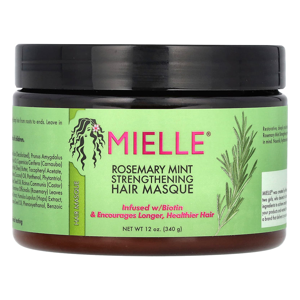 Mielle Rosemary Mint Strengthening Hair Masque for Hydration and Strength 12Oz (340g)